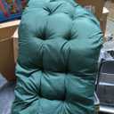 Adirondack Chair Cushion, High Back Patio Cushions, 48.8x20.4x4.3, Hunter Green, Count of 2