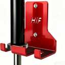 HIFLAME Double Barbell Storage Wall Mounted Storage Rack, Wall Barbell Rack, Olympic Wall Mount Barbell Holder,Vertical Hanging Barbell Rack.Suitable for Gym.Home Fitness. (Red)