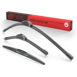 BERG REGEN 26"+16" Windshield Wiper Blades with 14" Rear Automotive Replacement Set for Honda CRV 2007 2008 2009 2010 2011, Nissan Leaf 2018-2023, Acura RDX 2007-2018  Genuine OEM Quality (Set of 3)