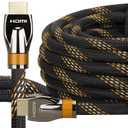 4K HDMI Cable 10FT, High Speed HDMI Cable Braided Nylon & Gold Connector zn Shell(Gun Black) -4K@60Hz DTS:X, HDCP 2.2 & 2.3, HDR 10 Compatible with Roku TV/PS5/HDTV/Blu-ray(Yellow)