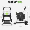 Upgrade Garden Hose Reel Cart, Holds 200 Feet of 5/8-Inch Hose, Hose Reel Cart With Effort-saving Hand Crank,Freestanding Water Hose Reels for Outside Garden Lawn Yard Outdoor