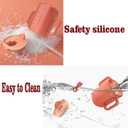 2 Pack Senior Water Cup Sippy Cups for Elderly, Safe Silicone Spill Proof Cups with 2 Handles Straw and Lid for Adults for Hospital Patients, Elderly, Pregnant, and Disabled (Blue+Orange -2 Pack)