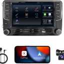 Stable Linux System 7" Car Stereo for VW Golf Passat Jetta Tiguan,Plug & Play Retains Original Screen & Buttons,Wireless CarPlay & Android Auto,Double Din Radio with Backup Camera