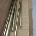 Wrap Around Double Curtain Rods 28-48 Inch, Antique Gold Double Curtain Rods, Room Darkening Double Drapery Rods, Heavy Duty 1-Inch Front and 5/8 Inch Back Telescoping Double Blackout Window Rods