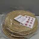 Round Woven Placemats 12 inch Set of 10 - Boho Rattan Placemats Natural Water Hyacinth Placemat, Farmhouse Weave Place Mats, Rustic Braided Wicker Table Mats for Dining Table,Home,Wedding