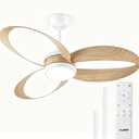 42 Inch Ceiling Fan with Light | Modern Low Profile Flush Mount | Quiet DC Motor, 6-Speed Reversible, 3CCT Dimmable LED, Remote Control – Ideal for Bedroom, Living Room, Kitchen