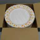 Ginkgo Paper Plates 10 Inch Bulk 100 Count, Heavy Duty Disposable Thanksgiving Plates and Fall Friends Party Paper Plates and Daily Use