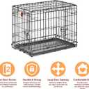 MidWest Homes for Pets 24-Inch LifeStages Crate for Small Breeds, 12-20 lbs, Double Door Folding Dog Crate with Divider Panel, Leak-Proof Tray & Secure Latch, Heavy-Duty & Easy to Assemble