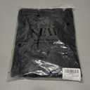 Rooscier Women's Short Sleeve Sleepshirt Button Nightshirt Full Length Sleepwear with Pockets (Black)