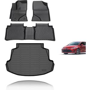 KELCSEECS Floor Mats & Cargo Liner for 2014 2015 2016 2017 2018 2019 Corolla only Sedan All Weather Car Mats Automotive Trunk Mat Corolla Floor Mats Accessories