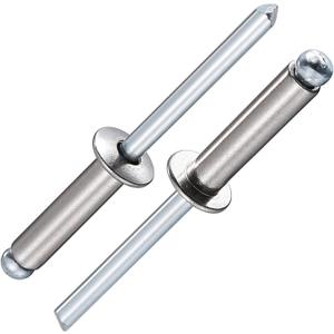 (200Pcs) 3/16"x3/4" Stainless Steel Blind Pro Rivets,Steel Handle And Stainless Steel Mandrel