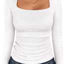 ANRABESS Womens Long Sleeve Square Neck Tops Ribbed Knit Slim Fit Shirts Basic Tee 2025 Fall Dressy Casual T-Shirts Clothes (Large)