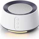 BGOVERSS White Noise Sound Machine with 20 Soothing Sounds, 10 Colors Night Light Sleep Machines Home Office Travel, 5 Timers and Memory Feature Sound Machine for Nursery Baby Kids Adults (White)