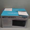 Emerson MW7302B Compact Countertop Microwave Oven with Touch Control, LED Display, 700W, 10 Power Levels, 6 Auto Menus, Glass Turntable and Child Safe Lock, 0.7 Cu., Ft. Black