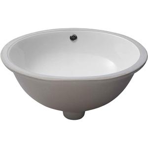 Sarlai Undermount Bathroom Sink - 19 x16 inch Oval Vessel Sink Under counter Lavatory Sink White Ceramic Vanity Sink with Overflow, Modern Art Basin, Interior Size 17-2/5" x 14-1/9"