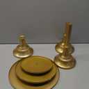 HBlife 3 Pcs Cake Stand, Gold Cake Stand Set Disc Diameter 8" 10" 12", Perfect Dessert Table Display Set, Cupcake&Cake Stands for Party, Wedding, Birthday, Baby Shower, Anniversary (Metal)