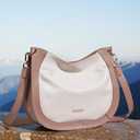 Hobo Bag for Women Crossbody Purses Shoulder Handbags Top-Handle Saddle Bag (Sandy)