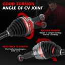CV Axle Shaft Assembly Compatible with 2.5L Nissan Altima 2007 2008 2009 2010 2011 2012 2013 Front Right (automatic CVT trans only) Replaces# 66-6264