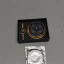 Golden Fidget Spinner Solar Energy Toy, Car Air Freshener Dashboard Decoration Powered by Sunshine, Cool Science Kit Spinning Ball Toy with Solar Panels, Premium Gift for Boyfriend Men Women