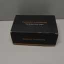 dairazan Modern White Marble Door Knob, Interior Privacy Door Handle with Matte Black for Bedroom Bathroom,Keyless Design