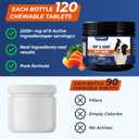 Hip & Joint Supplement for Dogs - Advanced Glucosamine MSM Chondroitin with Turmeric - 10-in-1 Veterinarian Formulated Joint Pain Relief for Large Breed Senior Dogs - 60 Tablets