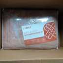 Velvet Quilt Set Full/Queen Size 90''x98'', Lightweight Burnt Orange Velvet Comforter Set with 2 Matching Shams, Soft Cross Stitch Bedspread Coverlet Bedding Set for All Season