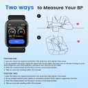 Blood Pressure Smart Watch, 1.95'' Blood Pressure Watch with Air Pump Cuff, Smart Watch with Blood Pressure Monitor Sleep Sports Tracking for Android iOS Supports Data Sharing, Reminder Monitoring