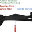 Nitrile Disposable Gloves Pack of 100, Latex Free Safety Working Gloves for Food Handle or Industrial Use, Large