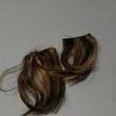 2 Pcs Short Hair Extensions, Clip in Extensions Human Hair for Women Adding Volume 6 inch Medium Brown and Honey Blonde