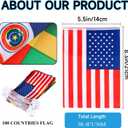 2 x 100 Countries String Flags Banner, JAYUWE 98.4FT/30M International Flag Bunting for 2026 World Up Decoration, Theme Party, Bar, Garden, Sports Clubs