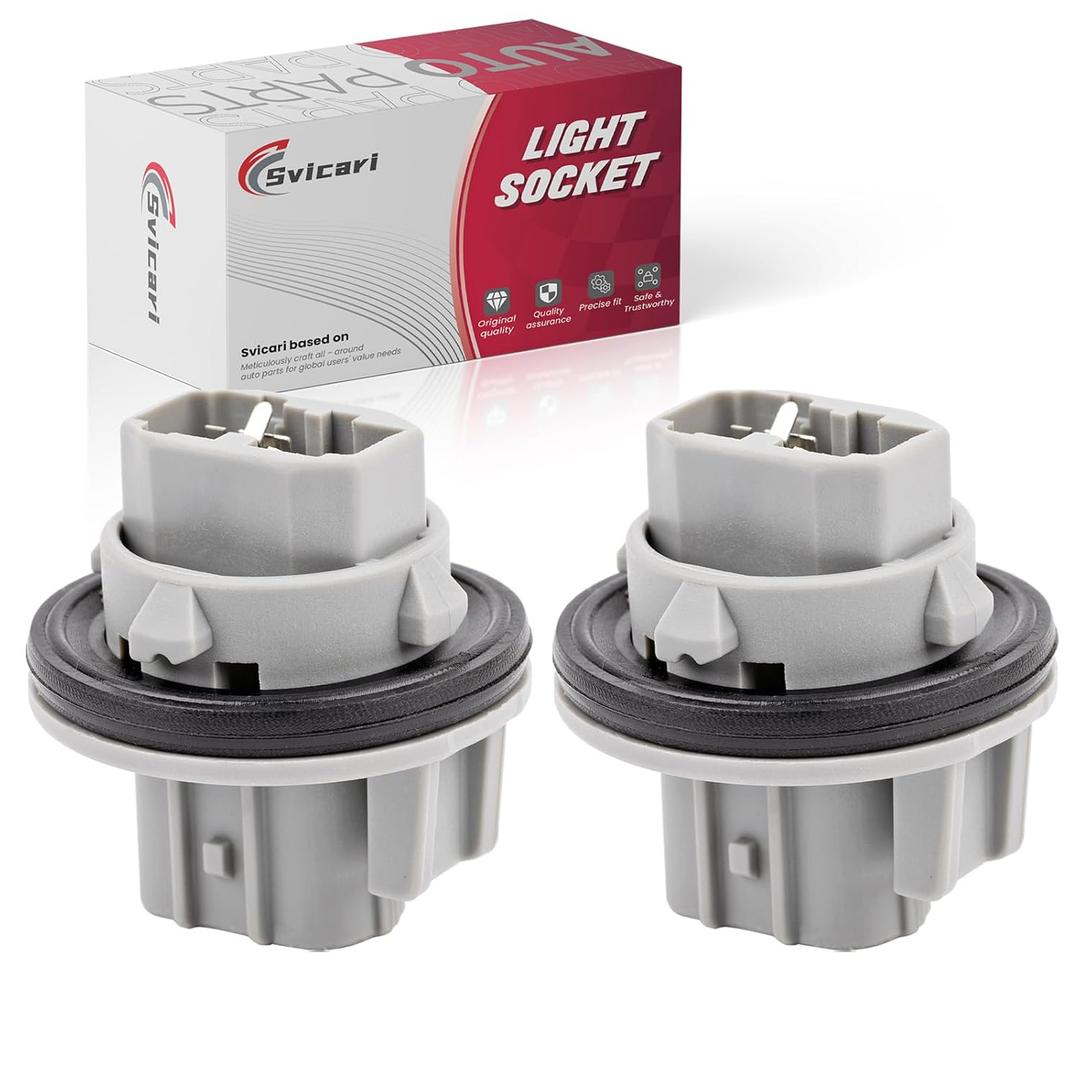 Front Turn Signal Light Socket Fit for Honda CR-V Civic Crosstour Element Odyssey for Acura RDX TL TSX Pointer Tail Brake Reverse Lamp Bulb Base Replace OE 33302-S5A-A01 2PCS