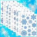 180 Self-Adhesive Snowflake Shaped Stickers - Christmas Party Favor Decoratives for Supplies, Cards, Gift Bags & Presents