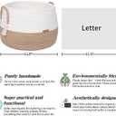 Pack of 3 R RUNKA Small Basket for Stuffed Animal,Clothes ,Baby Blankets -11.8"x9.8"- Boho Baskets for Living Room,Bedroom,Nursery |Cotton Rope Baskets, Cube Basket, Under Shelf Basket | Baskets for Home Decor