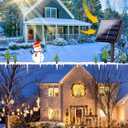 2 Pack Solar String Lights Outdoor 200 LED Christmas Lights Warm White