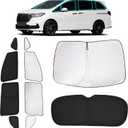ZATOTOO Car Window Shades for 2022-2025 Honda Odyssey Sun Shade for Side Window Front and Rear Windshield Full Privacy Protection UV Ray Sun Blocker Heat Insulation for Camping Nap Long Time Parking