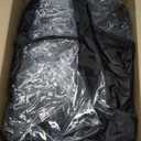 4 Passenger Golf Cart Enclosure, Storage Cover Fits for Club Car Precedent 2+2, Windproof 600D Waterproof Portable 4-Sided Clear Window & Roll-up Zipper Door (Black/Transparent)