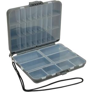 Plano Compact Side by Side Tackle Box,Gray/Clear