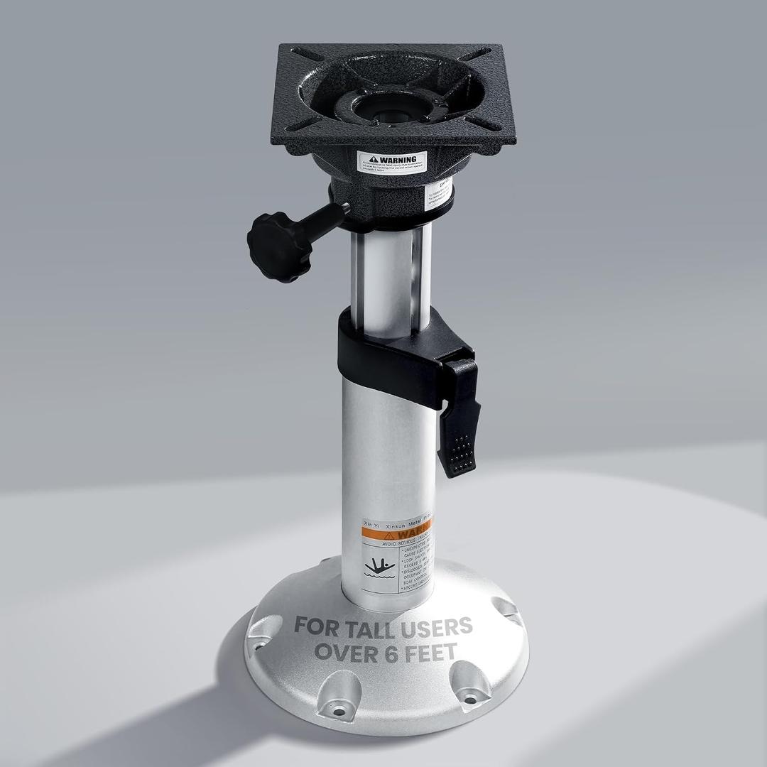 Aluminum Boat Seat Pedestal, Adjustable Height Locking, Boat Seat Pedestals and Bases Mount for Fishing Bass Pontoon Boats