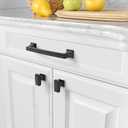 Amerdeco 15 Pack Matte Black Cabinet Pulls 5 Inch(128mm) Hole Center Cabinet Hardware Kitchen Cabinet Handles for Bathroom Drawer Pulls Dresser Pulls ZH0010