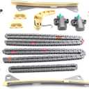 Engine Timing Chain Kit Fit for Hyundai Azera Santa Fe 2012-2019Genesis G70/G80/G90 2017-2021, Kia Cadenza K900 Sedona Sorento 2013-2021 3.3L 3.8L 24321-3L100 24410-3CGA3