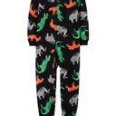 Simple Joys by Carter's Boys' 2-Pack Loose-Fit Fleece Footed Pajamas, Size 6