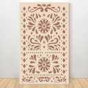 Newwiee 5x7ft Cielito Lindo Vertical Backdrop Cover Photography Background Mexican Arch Cover Talavera Party Decoration for Cielito Lindo Baby Shower Wedding Bridal Shower(Light Brown,Classic Style)