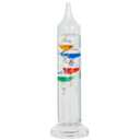 Small Galileo Thermometer 7 inch Glass Galileo Thermometer with 4 Multi Colored Balls from 64ºF to 76ºF Gorgeous Gift for Family or Friends Present Home, Office Indoor and Outdoor Décor