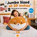 29" Jumbo Shiba Inu Plush Body Pillow - Large Dog Stuffed Animal Plushies - Machine Washable Soft Squishy Plush - Cute Kawaii Stuffed Animals for Bedroom, Dorm Room, Couch Decor (29x16 - 3.6 lbs)