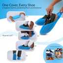 2 x 50 PCS Shoe Covers Disposable with Elastic Bands | Breathable Non-Slip Booties for Shoe Covers | Boot Covers with 100% Recyclable Non-Woven 40 GSM Fabric | Fits Men 12 / Women 14