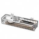 MINGFANITY Dish Racks，304 Stainless Steel Utensil Holder, Utensil Drying Rack, Basket Holder with Hooks, Rust Proof