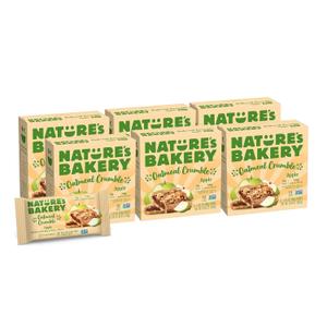 Nature's Bakery Oatmeal Crumble Bars, Apple, 6-6 Count Boxes (36 Bars), Vegan Snacks, Non-GMO (EXP 11/02/26)