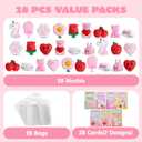 2 x JOYIN 28 Packs Valentines Day Gift Cards with Mochi Squishy Toy for Kids, Kawaii Animal Mochi, Stress Relief Fidget Toys for Kid Party Favor Classroom Exchange Prize
