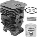 44mm 445 Cylinder Piston Kit  for Husqvarna 445 450 450e Chainsaw for JONSERED CS 2245 CS2250 S Chainsaws - Complete Replacement Parts for OEM 544119802, 544 11 98 02