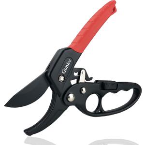 gonicc 8" Professional Ratchet Anvil Pruning Shears (GPPS-1011), Ratcheting Mechanism, Anvil groove design, Reinforced Design Handle, Garden Shears Clippers, Anvil Pruner, Hand Tools Scissors Loppers